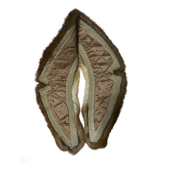 Vintage Authentic Handmade Light Brown Blended "Mink" Women's Collar 36" - Picture 2 of 3